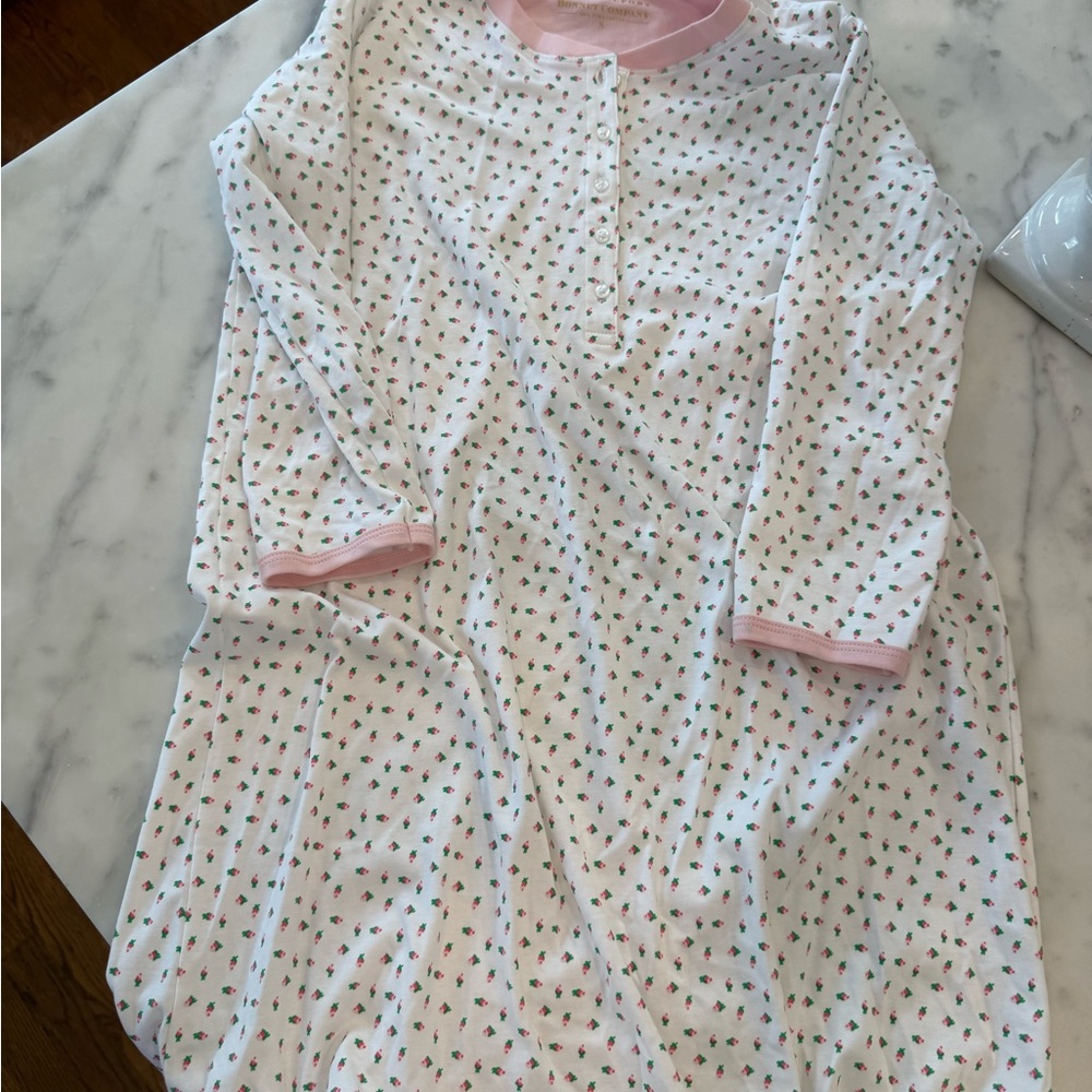Pink and White Flower Bud Pajamas